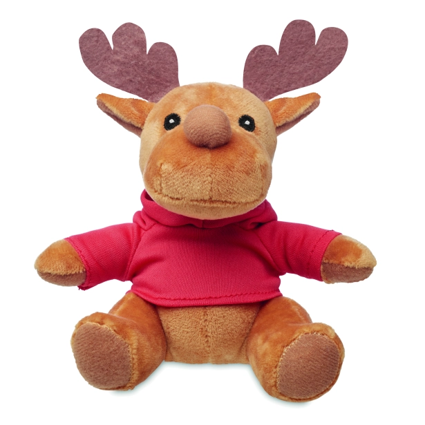 Rudolph maskotka reklamowa 15,5 cm w czerwonym swetrze