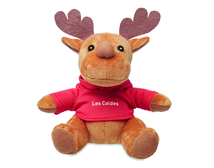 Rudolph maskotka reklamowa 15,5 cm w czerwonym swetrze