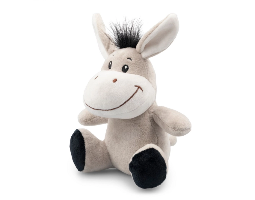 Zigis pluszowy gadżet promocyjny, szary osiołek 14 cm