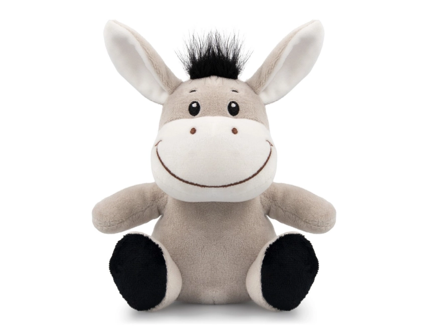 Zigis pluszowy gadżet promocyjny, szary osiołek 14 cm