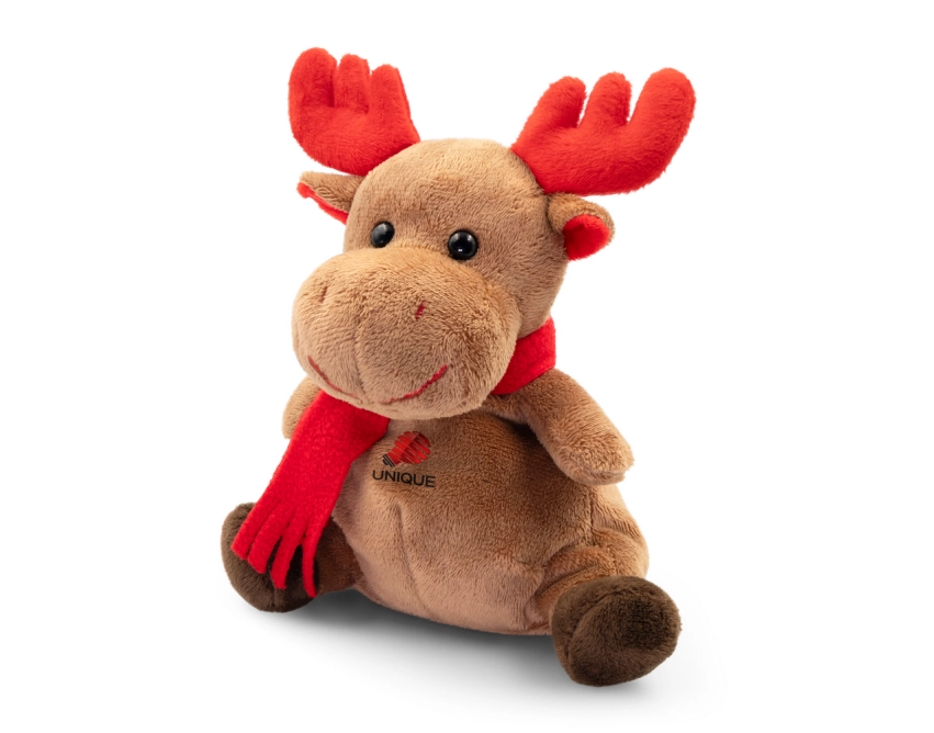 Archie – brązowy pluszowy renifer z logo 16 cm