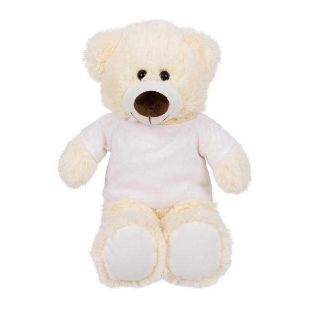 Bernie Cream Junior – miś z nadrukiem 25 cm kremowy