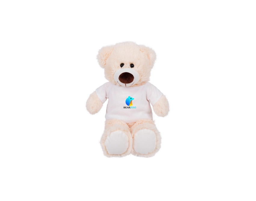 Bernie Cream Junior – miś z nadrukiem 25 cm kremowy