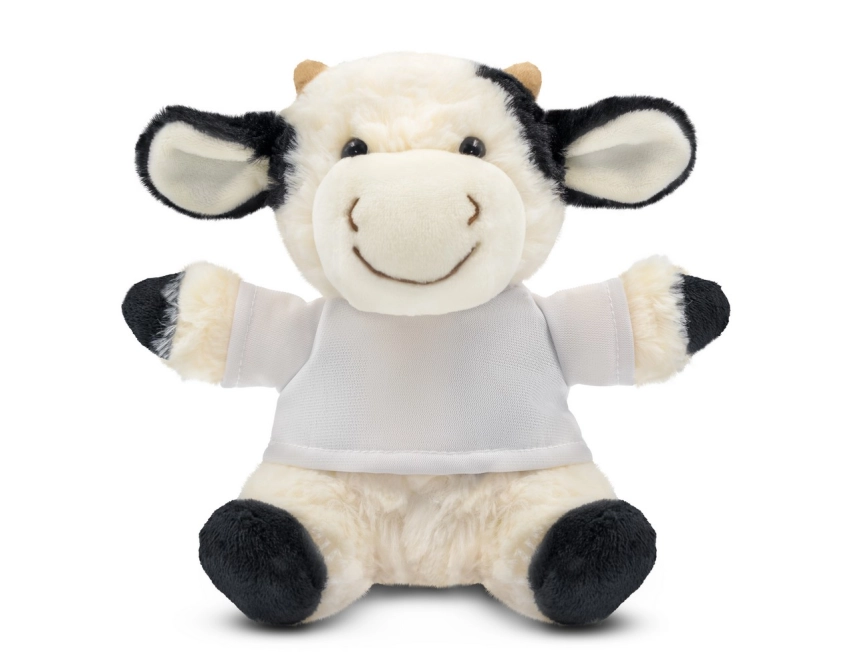 Fieldith maskotka reklamowa z logo 18 cm czarno-biała