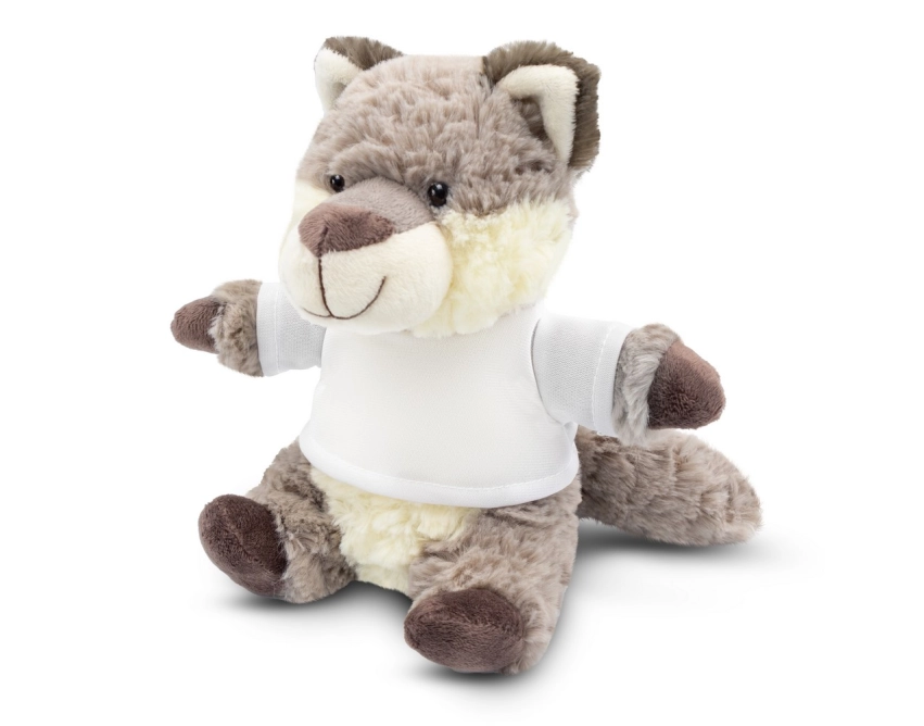 Wildore pluszak z nadrukiem – szary wilk 18 cm