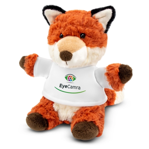 Maskotka reklamowa z logo 18 cm – pomarańczowy lis