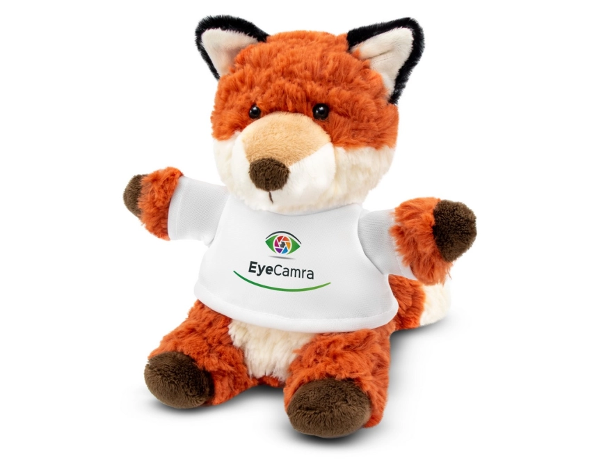 Maskotka reklamowa z logo 18 cm – pomarańczowy lis