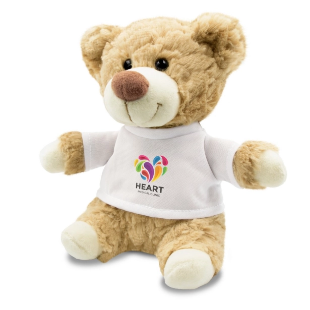 Dreamerty miś reklamowy 18 cm beżowy z koszulką