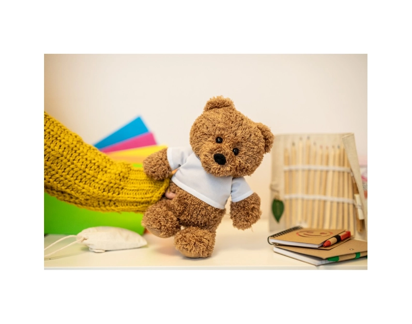 Cuddlence maskotka z logo, brązowy miś 20 cm