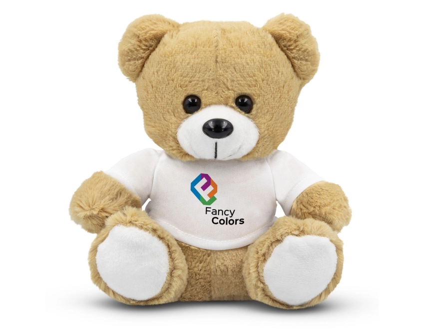 Roger – beżowy pluszowy miś reklamowy 17 cm