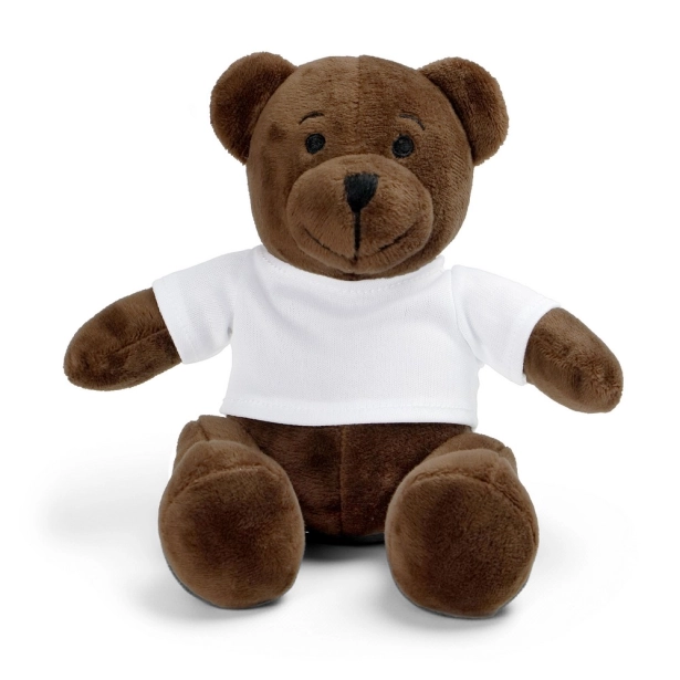 Siddy Brown maskotka reklamowa z logo brązowa 14 cm