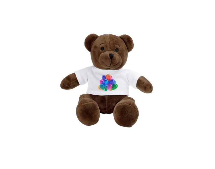 Siddy Brown maskotka reklamowa z logo brązowa 14 cm