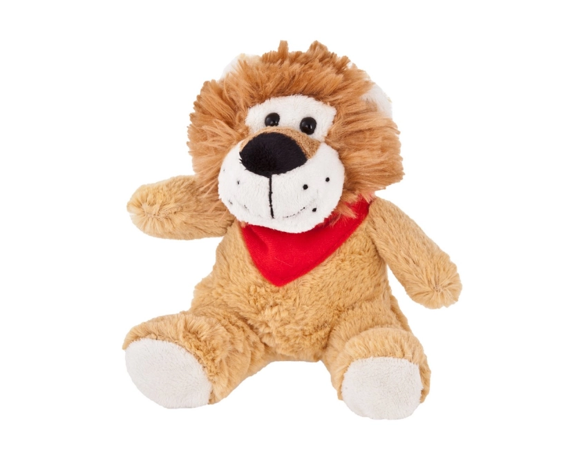 Griffin maskotka reklamowa z logo 15 cm jasnobrązowa