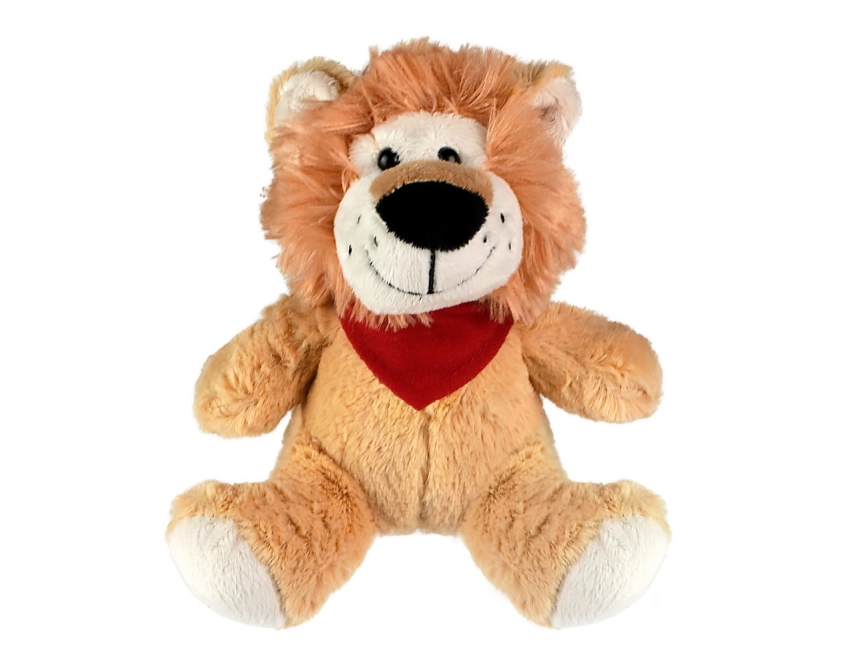 Griffin maskotka reklamowa z logo 15 cm jasnobrązowa
