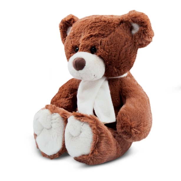 Monty Brown miś reklamowy brązowy 33 cm z szalikiem