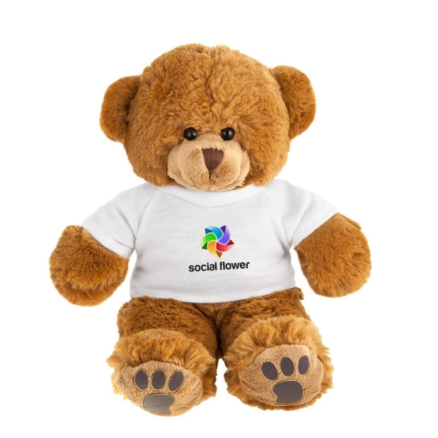Denis – brązowy pluszowy miś reklamowy 20 cm