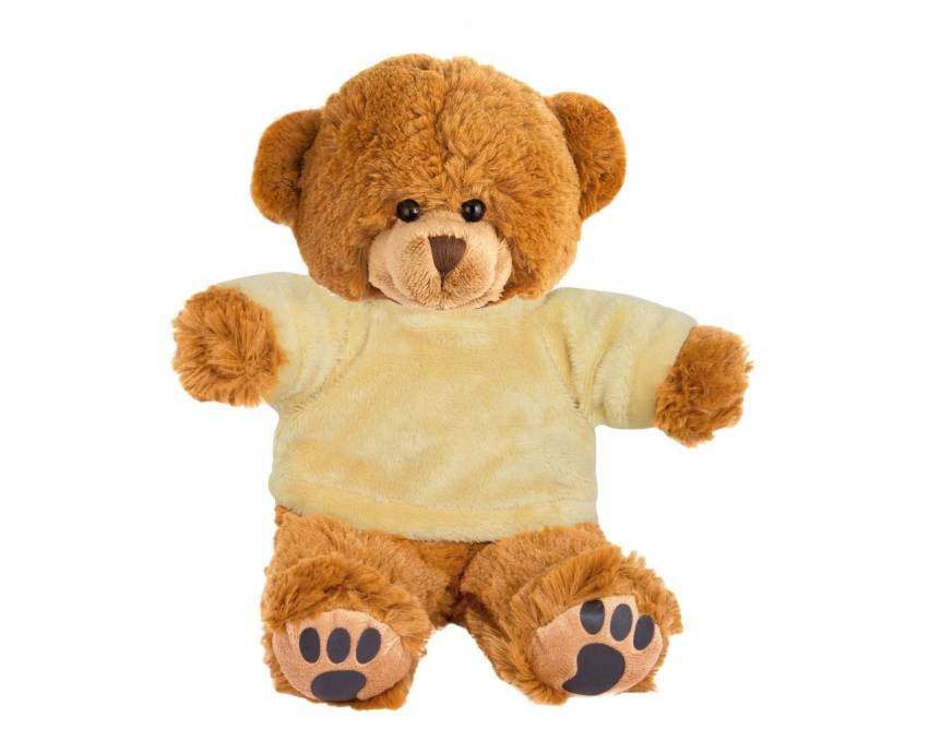 Denis – brązowy pluszowy miś reklamowy 20 cm