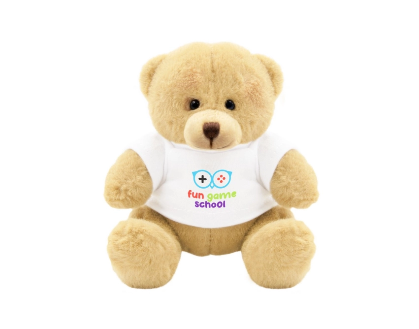 Nicky Honey Junior miś pluszowy 12 cm miodowy z logo