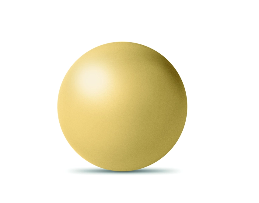 Descanso piłka antystresowa z logo złota 6 cm