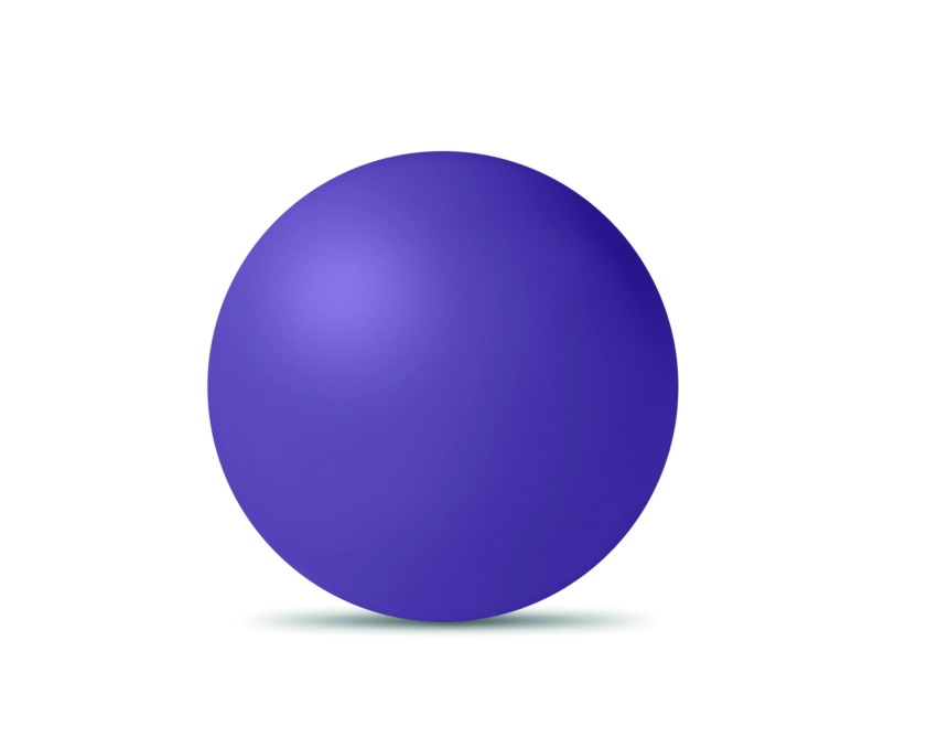 Descanso piłeczka antystresowa fioletowa 6 cm z logo