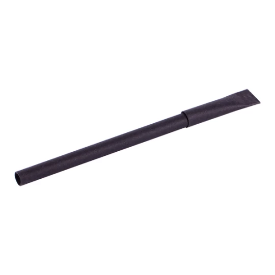 Czarny długopis papierowy z logo – eko gadżet firmowy