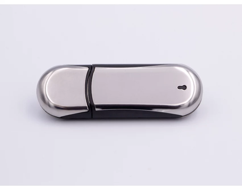 Pendrive 32GB srebrny-czarny metalowy z grawerem logo