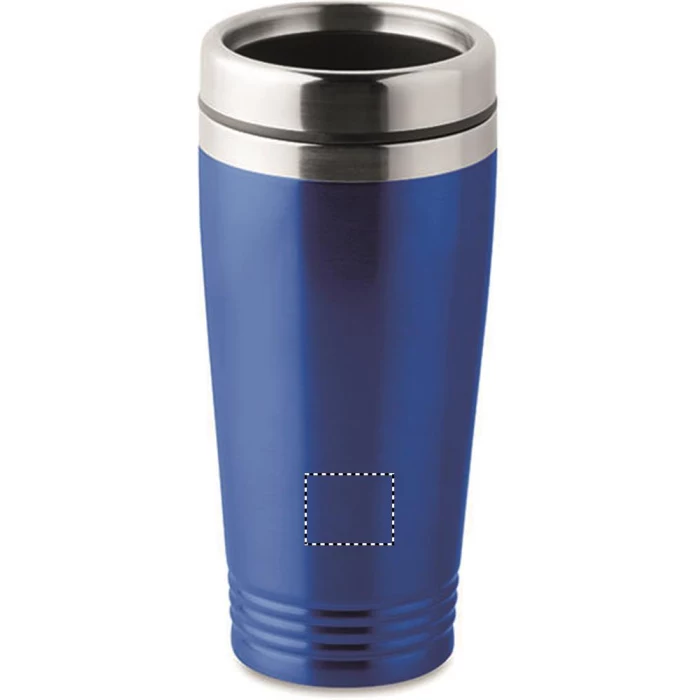 Schemat znakowania dla Tampondruk - P5 na gadżecie: Niebieski kubek termiczny Rodeo, możliwy grawer logo 