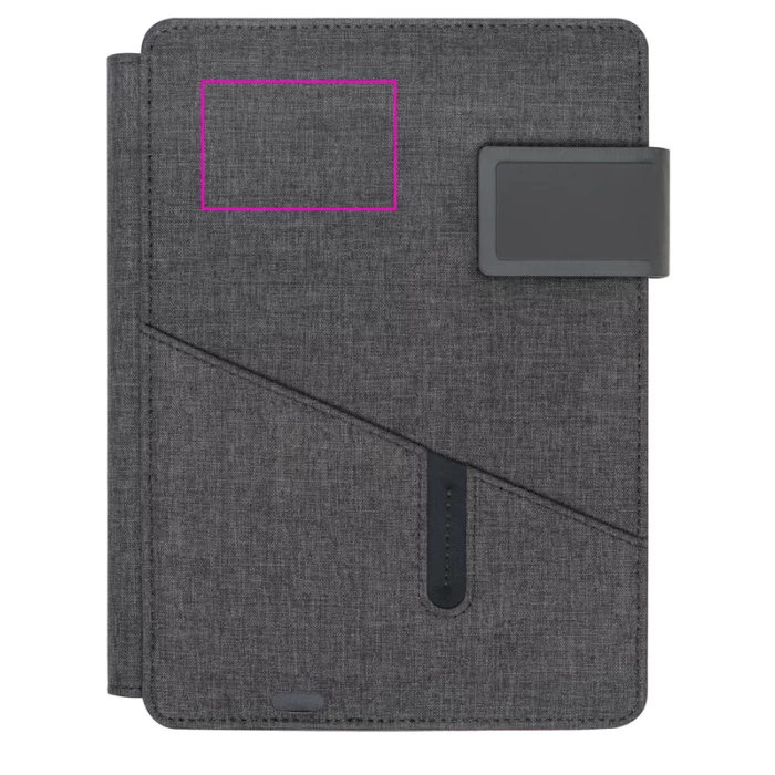 Schemat znakowania dla Termotransfer - TT1 na gadżecie: Teczka z notatnikiem na 128stron i power bankiem 4000mAh