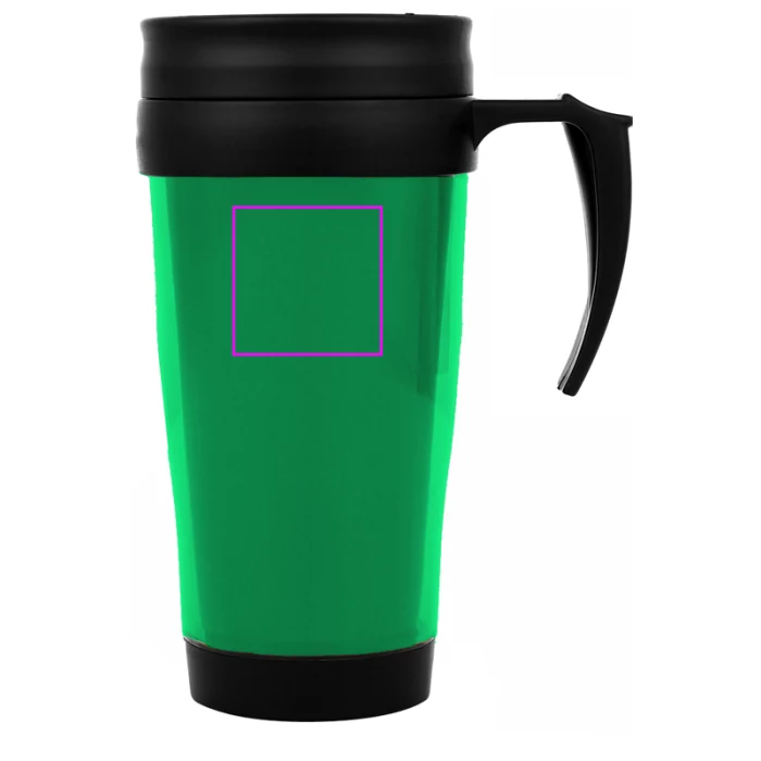 Schemat znakowania dla Tampondruk - T4 na gadżecie: Zielony kubek termiczny 400 ml