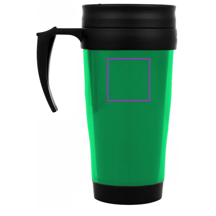 Schemat znakowania dla Tampondruk - T4 na gadżecie: Zielony kubek termiczny 400 ml