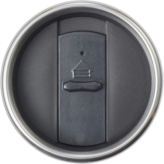 Kubek termiczny bambusowy 400 ml z logo, jasnobrązowy