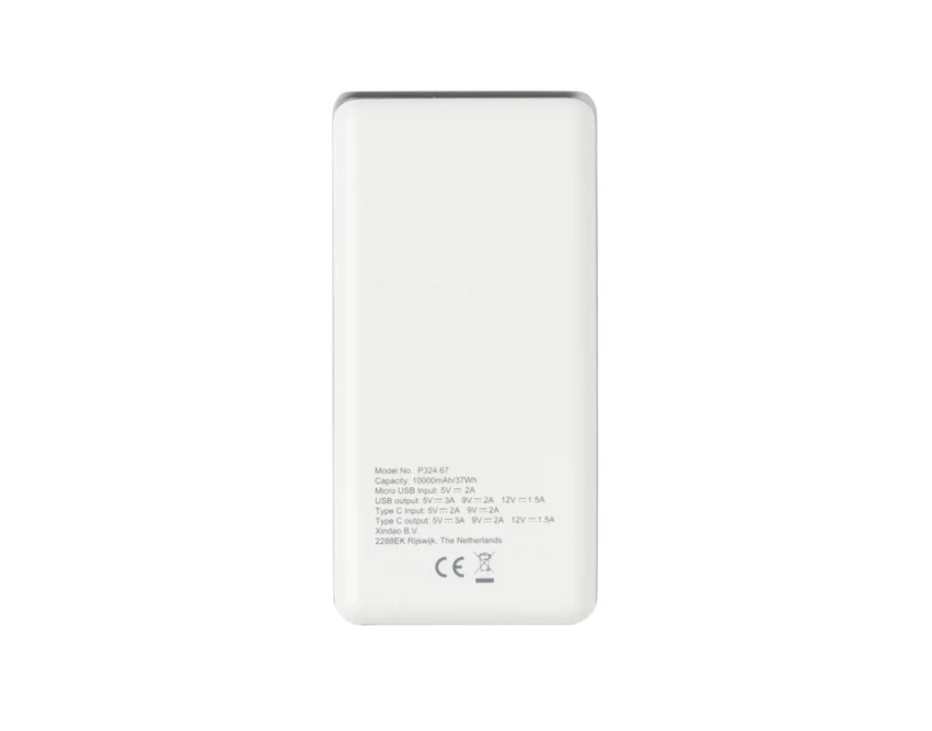 Ultra szybki reklamowy powerbank @10000 mAh z PD, max. 18W