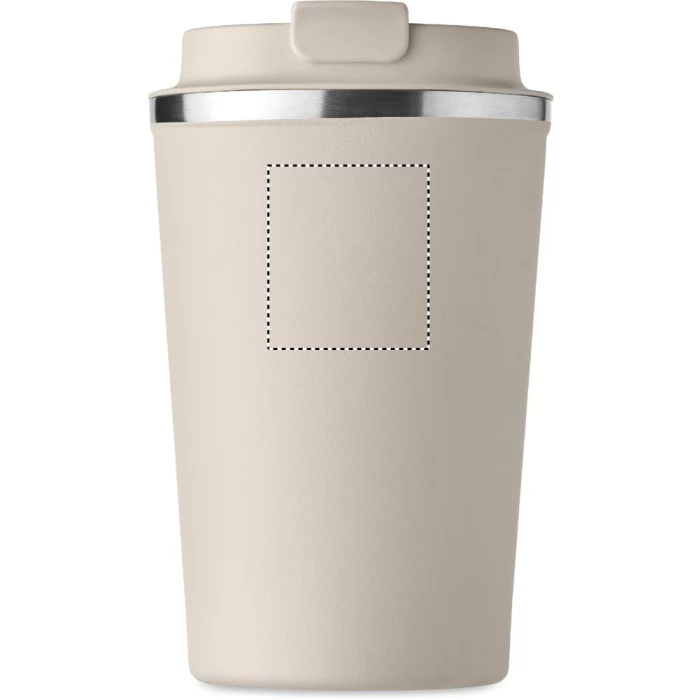 Schemat znakowania dla Tampondruk - P5 na gadżecie: Dwuścienny kubek ze stali nierdzewnej, 350 ml, beżowy
