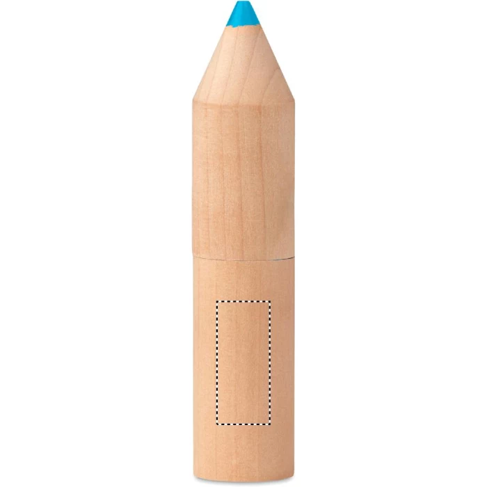 Schemat znakowania dla Tampondruk - P3 na gadżecie: 6 kredek w drewnianym pudełku Petit coloret