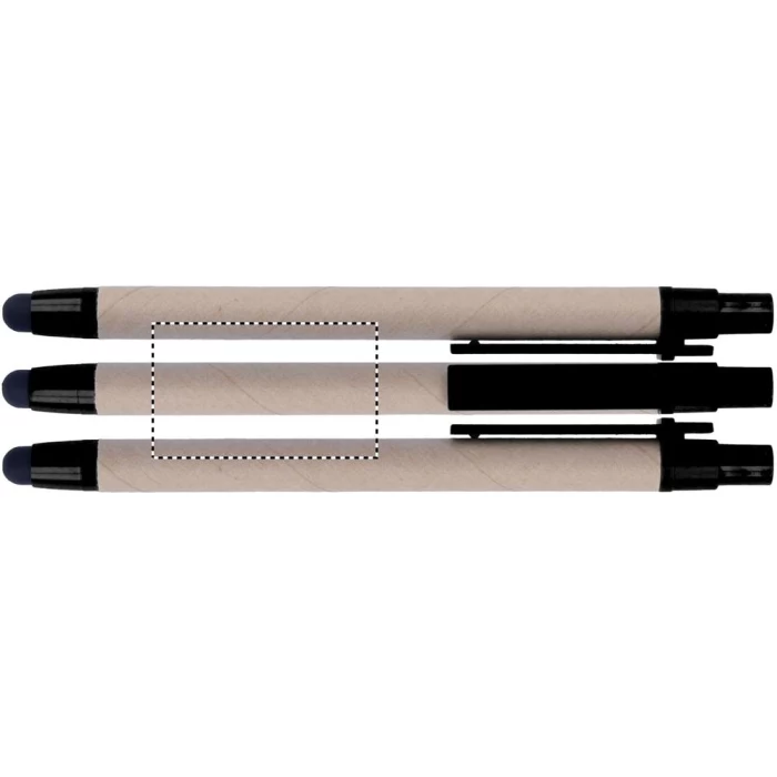 Schemat znakowania dla Sitodruk 360° - RS2 na gadżecie: Ekologiczny długopis papierowy z czarnym klipsem i logo