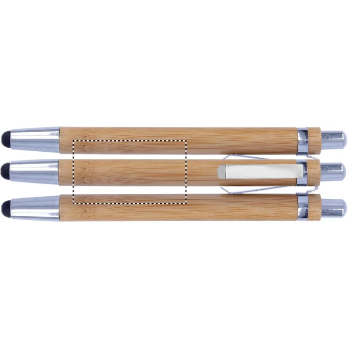 Schemat znakowania dla Sitodruk 360° - RS2 na gadżecie: Bambusowy długopis Byron z rysikiem i logo firmy