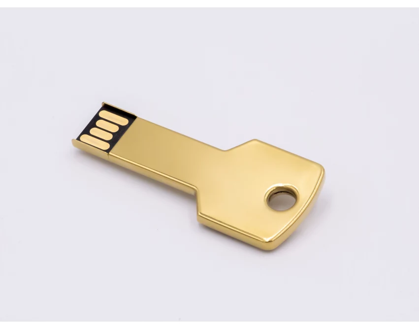 Pendrive klucz, złoty
