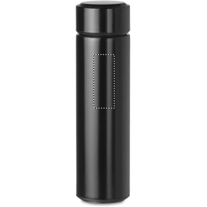 Schemat znakowania dla Tampondruk - P5 na gadżecie: Czarna butelka termiczna z termometrem, Pole