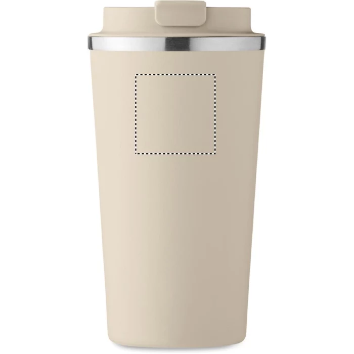 Schemat znakowania dla Tampondruk - P6 na gadżecie: Beżowy kubek metalowy 510ml z pokrywką i nadrukiem