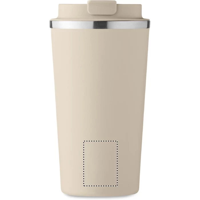 Schemat znakowania dla Tampondruk - P6 na gadżecie: Beżowy kubek metalowy 510ml z pokrywką i nadrukiem