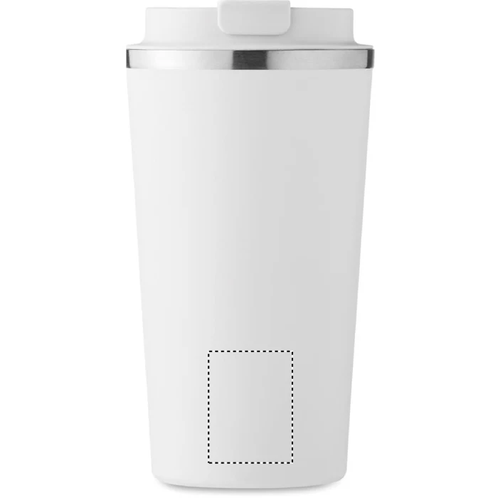 Schemat znakowania dla Tampondruk - P6 na gadżecie: Biały kubek termiczny 510 ml z logo – stal z recyklingu