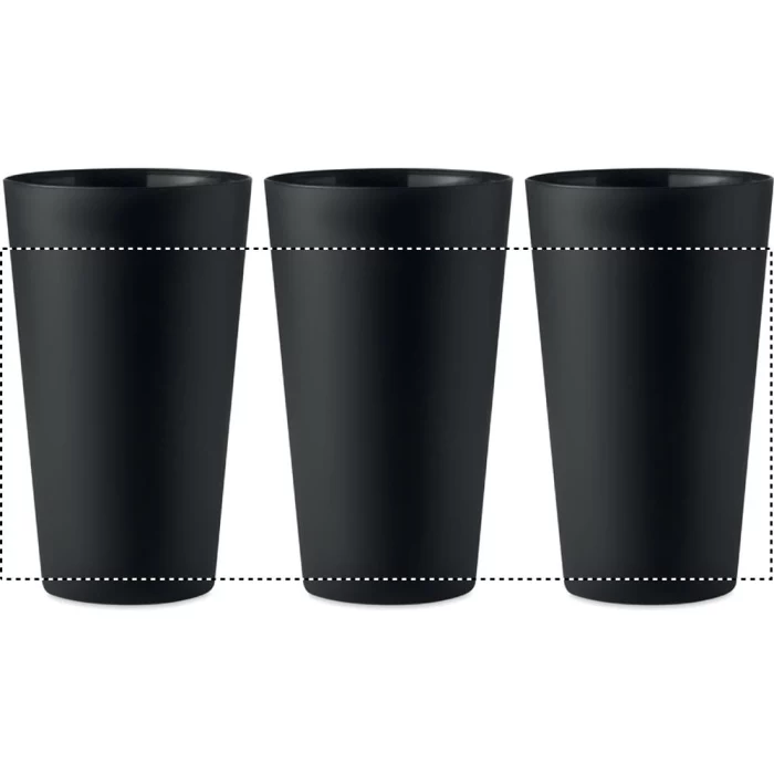 Schemat znakowania dla Nadruk UV 360° - RD2 na gadżecie: Kubek eventowy 500 ml Festa cup, czarny