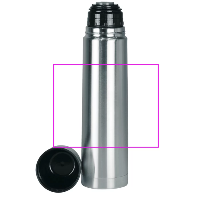 Schemat znakowania dla Sitodruk - S2 na gadżecie: Termos 1000 ml w srebrnym kolorze