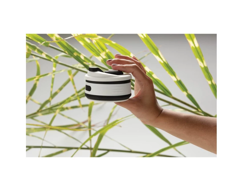 Czarny składany kubek silikonowy 350 ml z logo