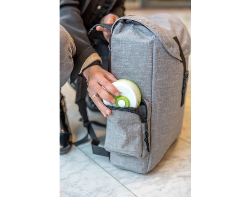 Zielony składany kubek silikonowy 350 ml z Twoim logo