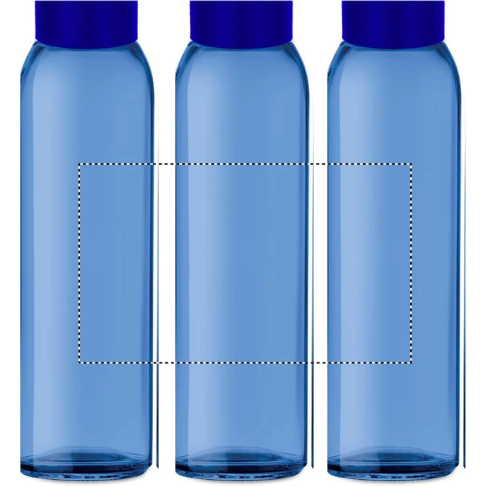 Schemat znakowania dla Sitodruk 360° - RS6 na gadżecie: Butelka 500ml Praga, niebieska z Logo | Gadżet Reklamowy