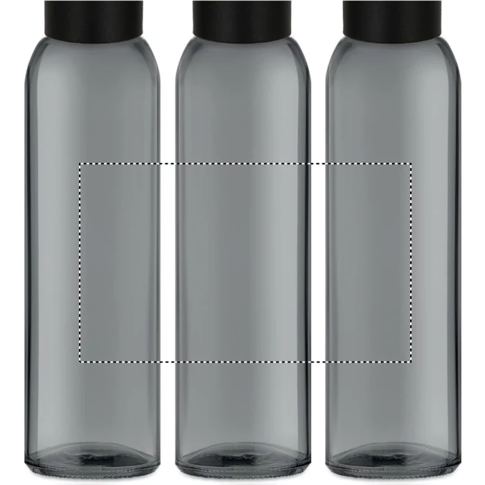 Schemat znakowania dla Sitodruk 360° - RS6 na gadżecie: Butelka 500ml Praga, czarna z Logo | Gadżet Reklamowy