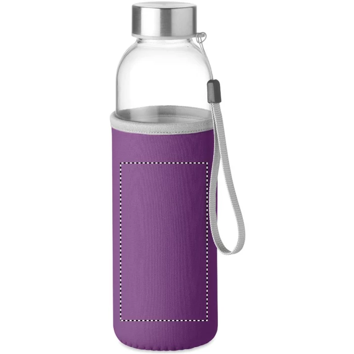 Schemat znakowania dla Transfer cyfrowy - TD1 na gadżecie: Butelka Utah 500ml w fioletowym pokrowcu