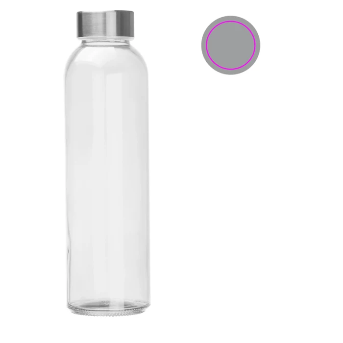 Schemat znakowania dla Grawerowanie laserowe - L3 na gadżecie: Szklana butelka 500 ml, przeźroczysty