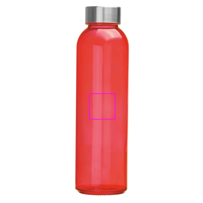 Schemat znakowania dla Tampondruk - T4 na gadżecie: Szklana butelka 500 ml, czerwony